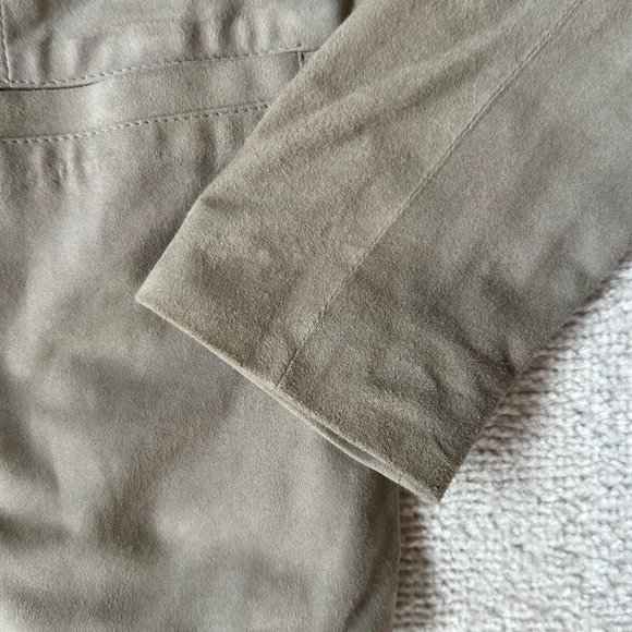 Alan Bilzerian Tan One-Button Suede Blazer Sz IT 44 (US 10-12 Large) - Picture 3 of 16